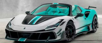 Специалисты Mansory представили эффектный Ferrari F8 Spider с бело-бирюзовой окраской кузова
