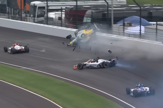 Indy 500: Алекс Росси попал в серьёзную аварию