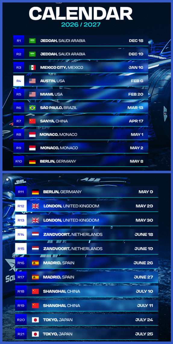 Формула E: Этап в Монако в 2027-м пройдёт 1 и 2 мая